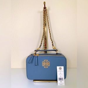 Tory Burch Britten Small Top Handle Case (Color: Brunnera)